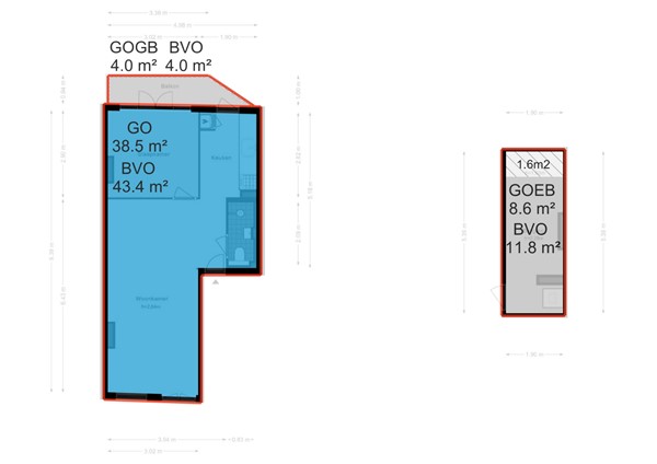 Floorplan - Lootsstraat, 1053 NX Amsterdam